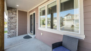 Front exterior of a home with vinyl windows