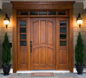 Elegant wood entry doors