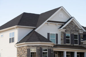 Large home with bay windows